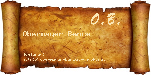 Obermayer Bence névjegykártya