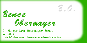 bence obermayer business card